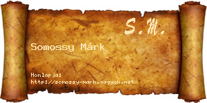 Somossy Márk névjegykártya