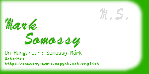 mark somossy business card